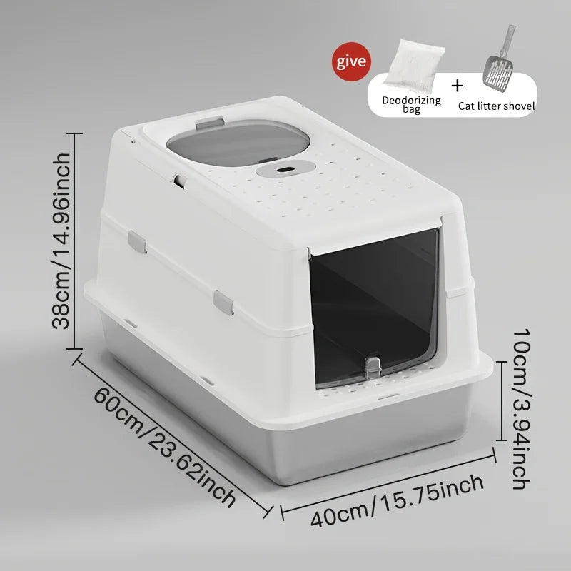 Stainless Steel Covered Cat Litter Box