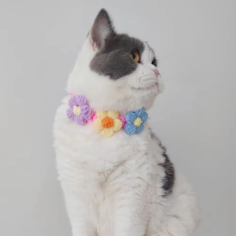 Knit Cat & Dog Collar Bib