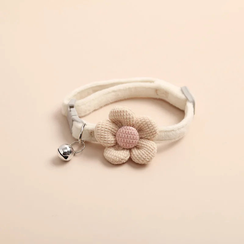 Flower Cat Collar with Bell