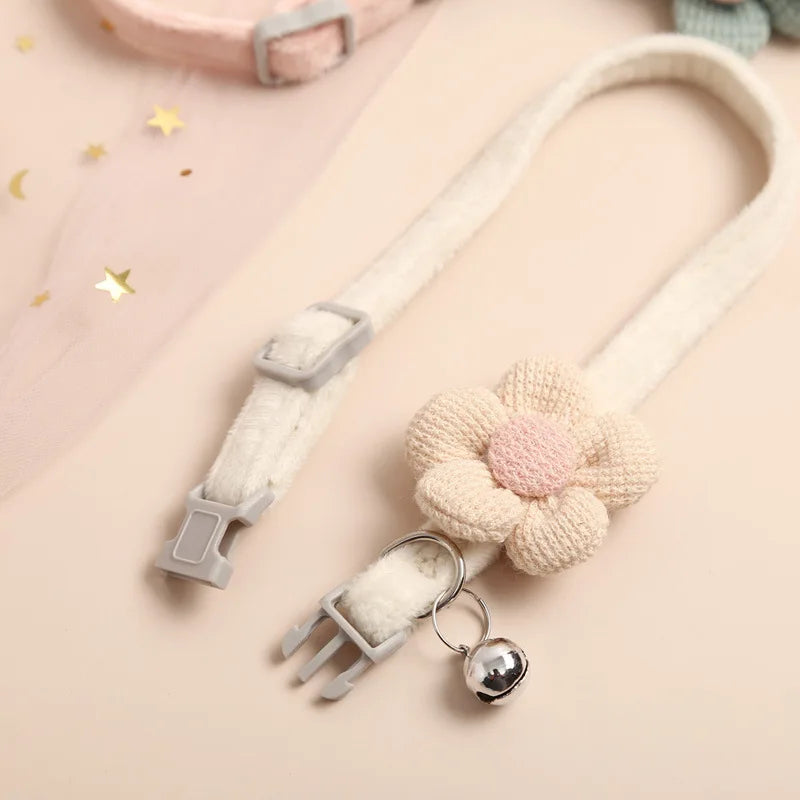 Flower Cat Collar with Bell