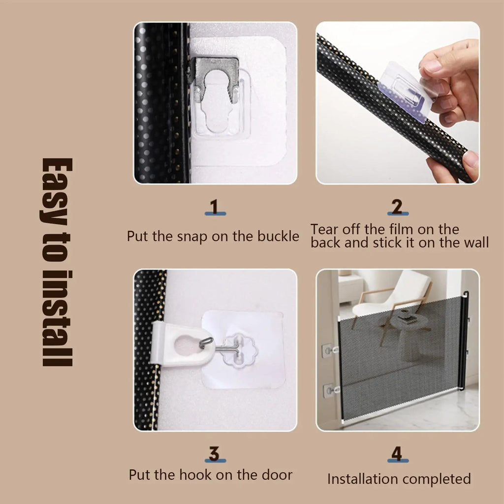 Retractable Mesh Dog Gate