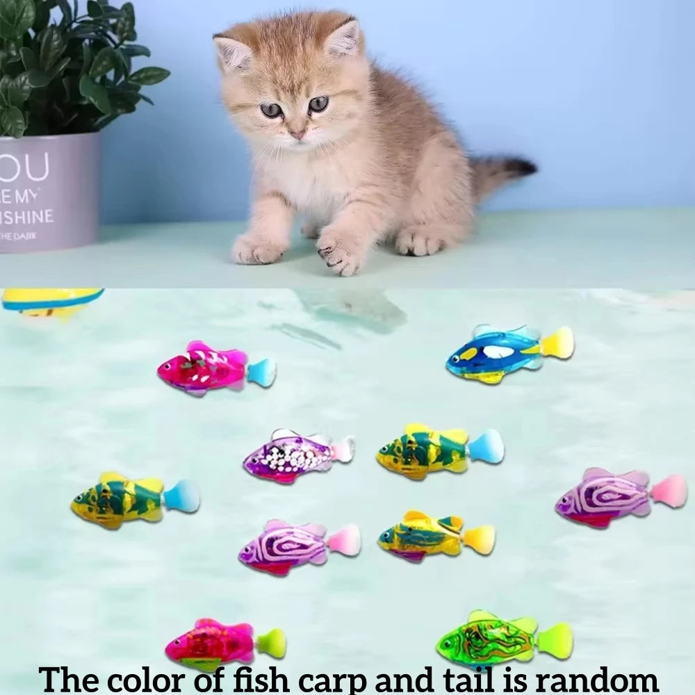 LED Interactive Robot Fish Cat Toy