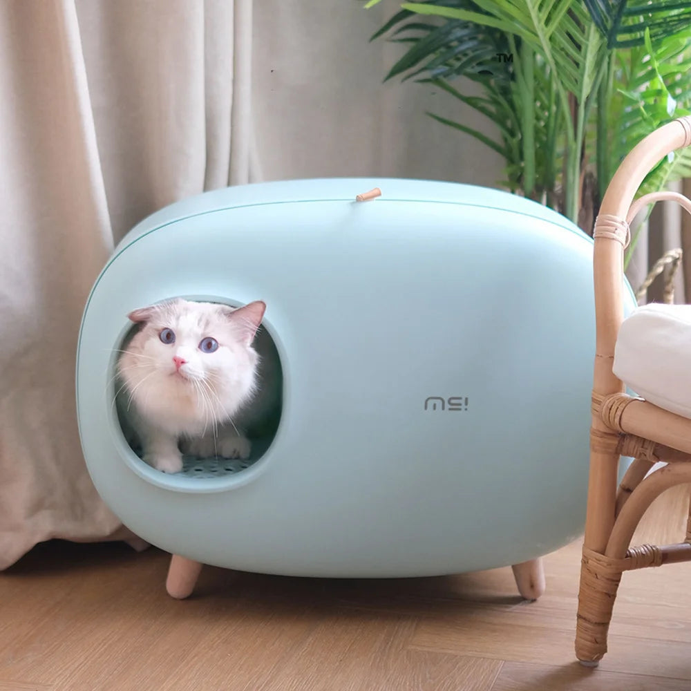Fully Enclosed Cat Litter Box