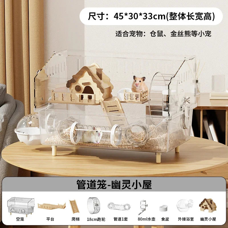 Large Transparent Hamster Cage