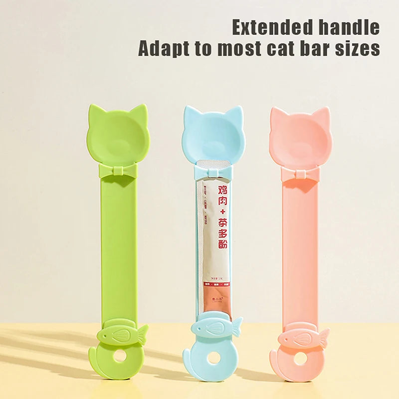 Long-Handle Cat Treat Feeder Spoon