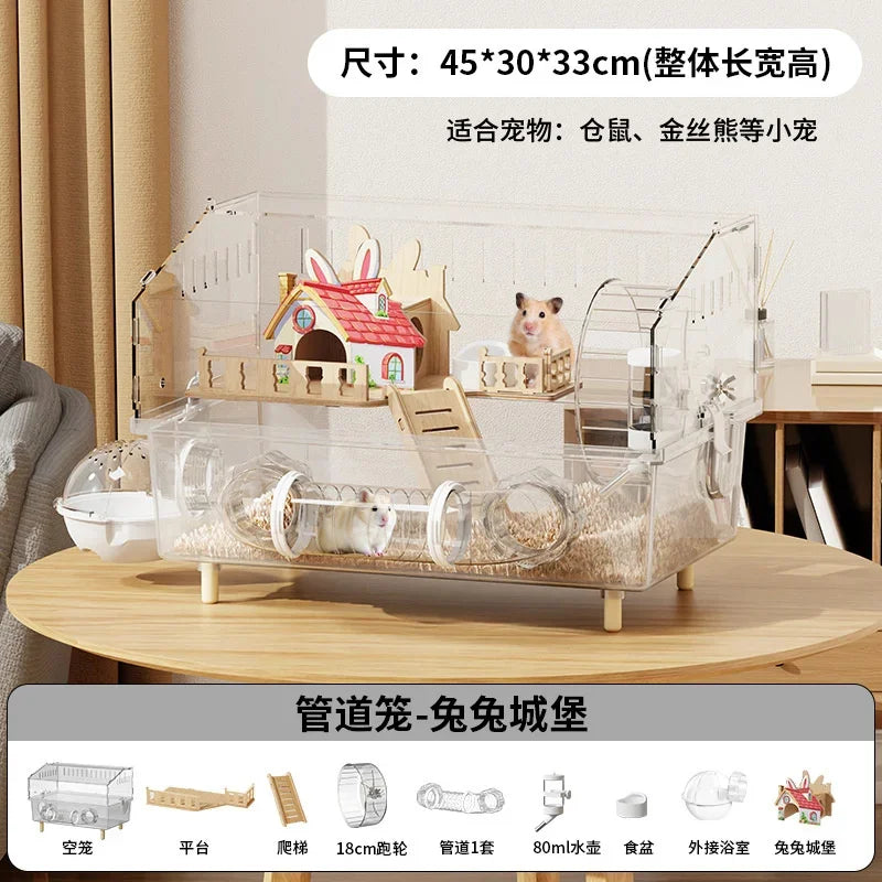 Large Transparent Hamster Cage