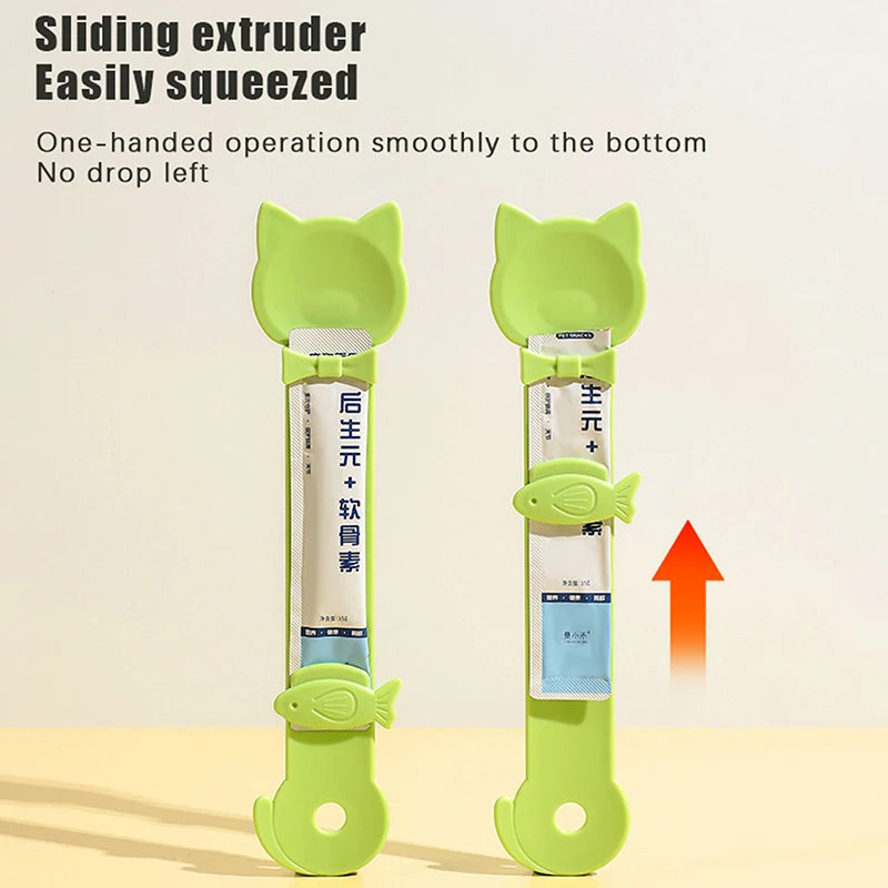 Long-Handle Cat Treat Feeder Spoon