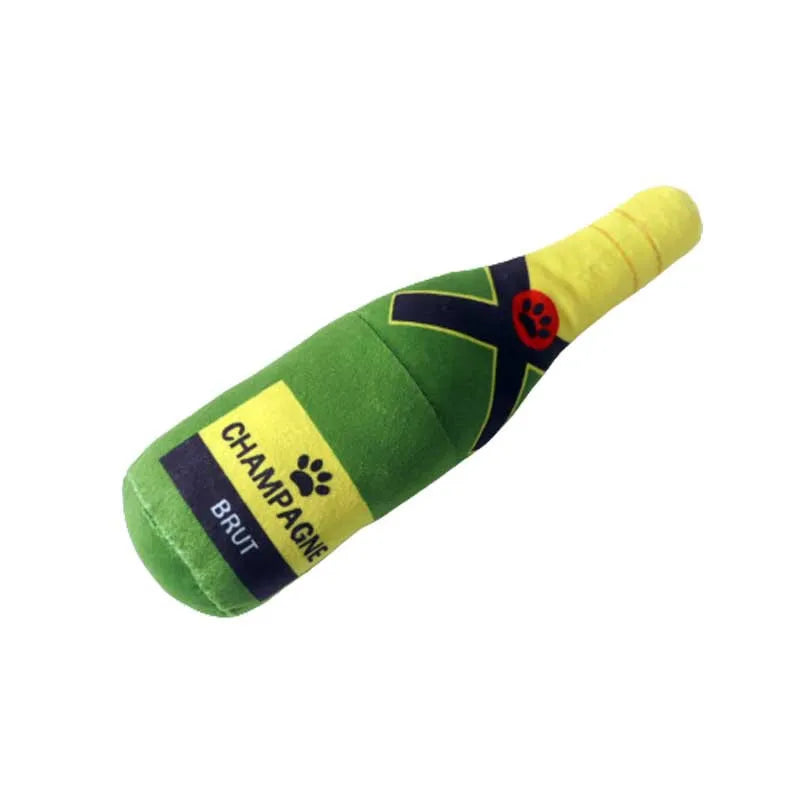 Squeaky Wine Bottle Dog Toy