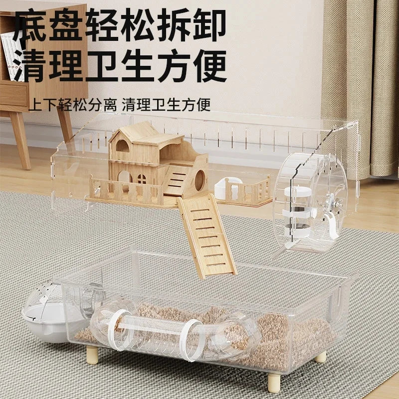 Large Transparent Hamster Cage