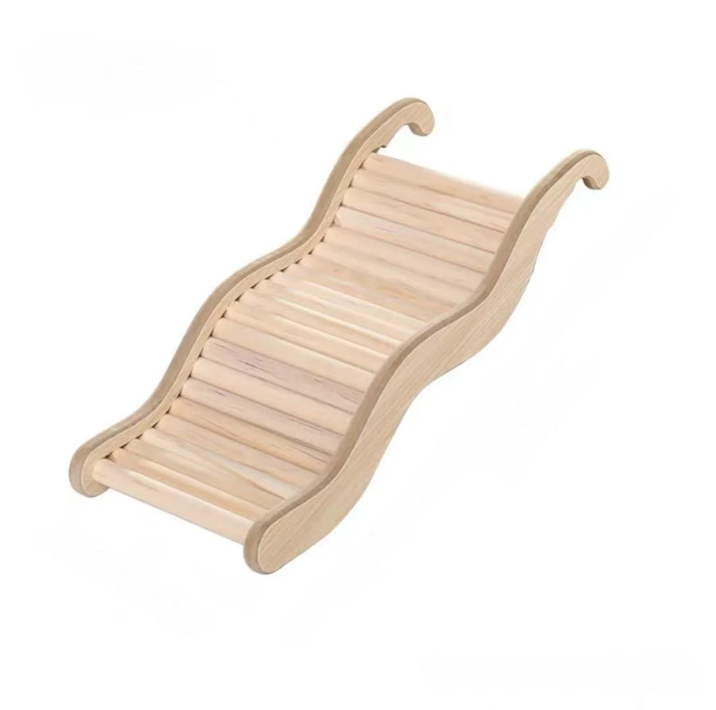 Wooden Wave Staircase & Slide for Small Pets