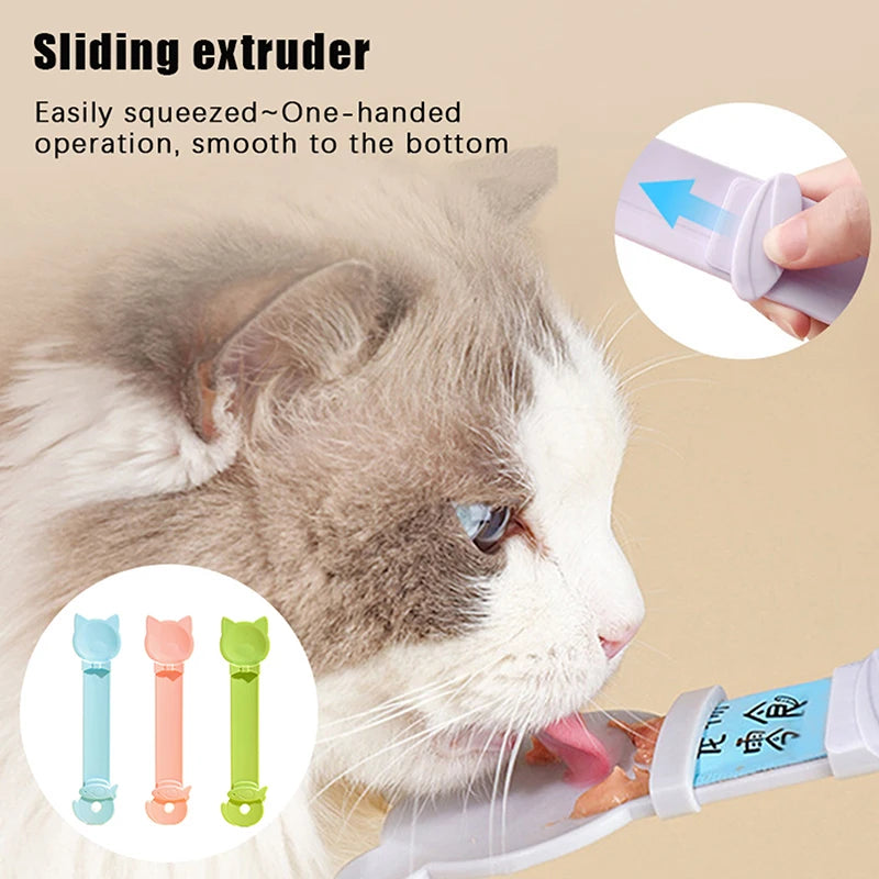 Long-Handle Cat Treat Feeder Spoon