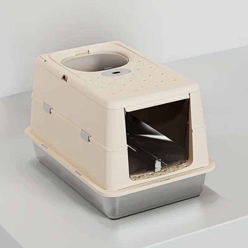 Stainless Steel Covered Cat Litter Box