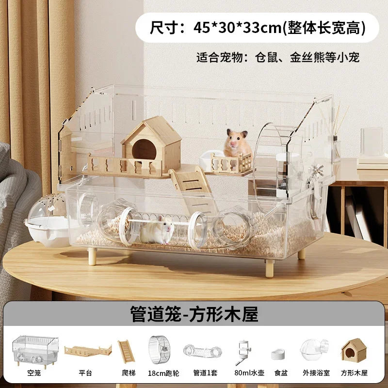 Large Transparent Hamster Cage