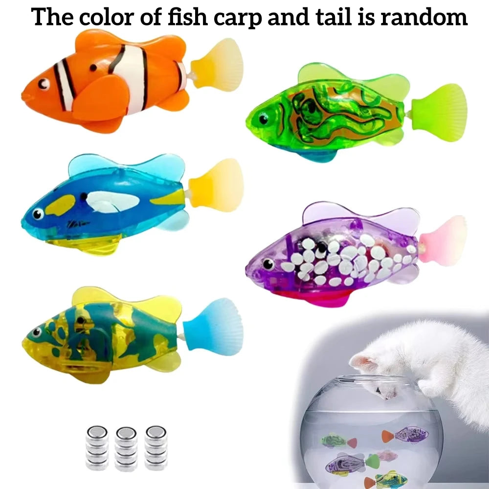 LED Interactive Robot Fish Cat Toy